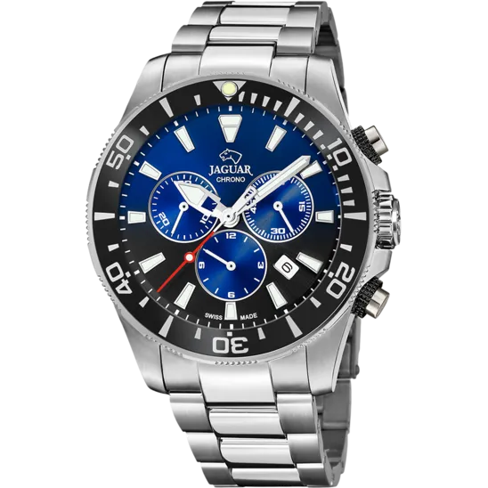 Reloj Jaguar Nueva I-size J861/d Azul Correa De Acero Inoxidable, Hombre