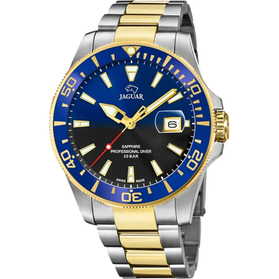 Reloj Suizo De Hombre Jaguar Pro Diver Azul J863/3