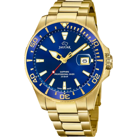 Reloj Suizo De Hombre Jaguar Pro Diver Azul J877/1