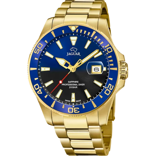 Reloj Suizo De Hombre Jaguar Pro Diver Azul J877/4