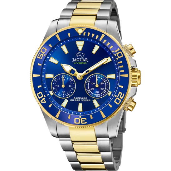 Reloj Jaguar Nueva I-size J889/a Azul Correa De Acero Inoxidable, Hombre