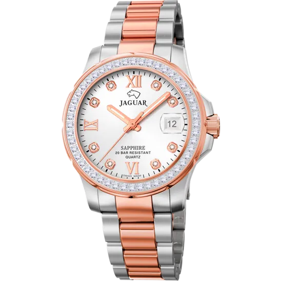 Reloj Suizo De Mujer Jaguar Executive Dame Plateado J894/1