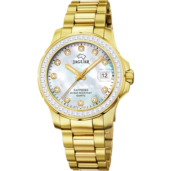 Reloj Jaguar Nueva I-size J895/a Nácar Correa De Acero Inoxidable, Mujer
