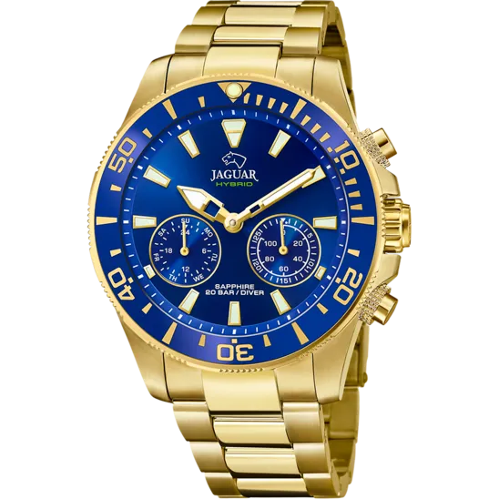 Reloj Jaguar Nueva I-size J899/b Azul Correa De Acero Inoxidable, Hombre