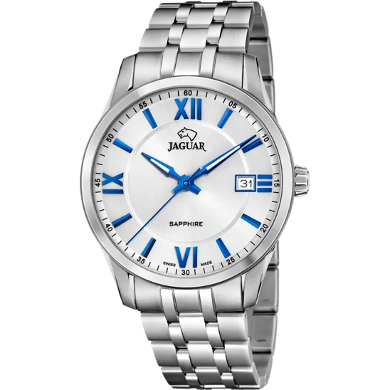 Reloj Suizo Jaguar Acamar Classique Para Hombre, Color Plata J964/1