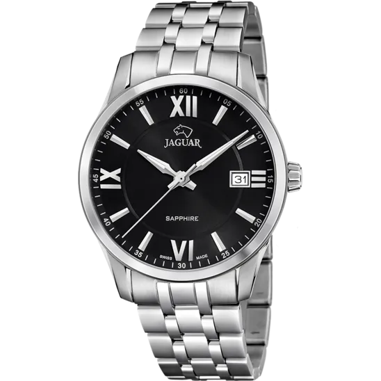 Reloj Suizo Jaguar Acamar Classique Para Hombre, Color Negro J964/4
