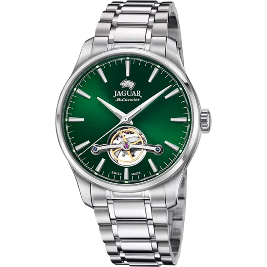 Reloj Suizo De Hombre Jaguar Automatic Balancier Verde J965/4