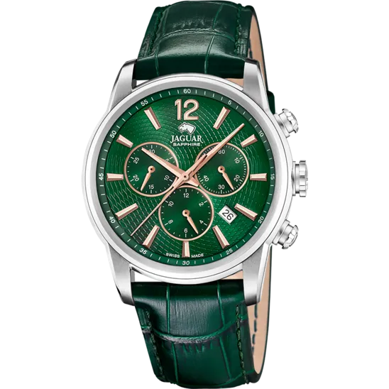 Reloj Suizo De Hombre Jaguar Acamar Chronographe Verde J968/3