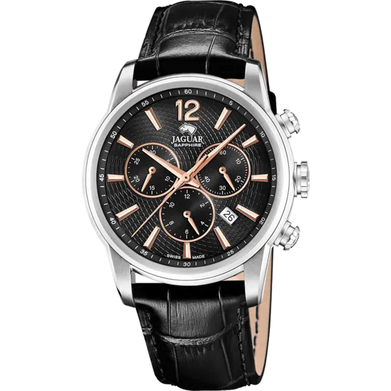 Reloj Suizo De Hombre Jaguar Acamar Chronographe Negro J968/6