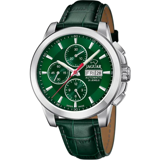 Reloj Suizo De Hombre Jaguar Le Chronographe Verde J975/5