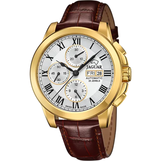Reloj Suizo De Hombre Jaguar Le Chronographe Plateado J976/1