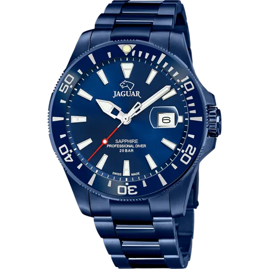 Reloj Suizo De Hombre Jaguar Pro Diver Azul J987/1