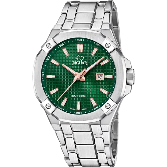 Reloj Suizo Jaguar Diplomatic Para Hombre, Color Verde J1009/3