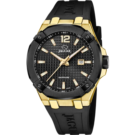 Reloj Suizo Jaguar Diplomatic Para Hombre, Color Negro J1012/1