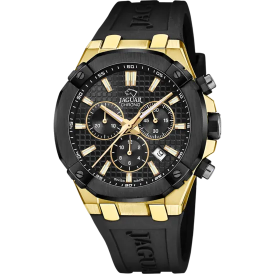 Reloj Suizo Jaguar Diplomatic Para Hombre, Color Negro J1014/1