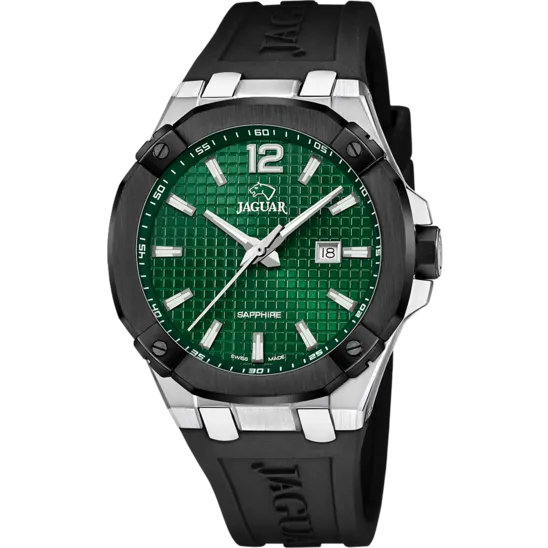 Reloj Suizo Jaguar Diplomatic Para Hombre, Color Verde J1019/1