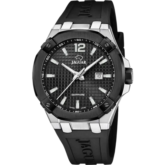 Reloj Suizo Jaguar Diplomatic Para Hombre, Color Negro J1019/2