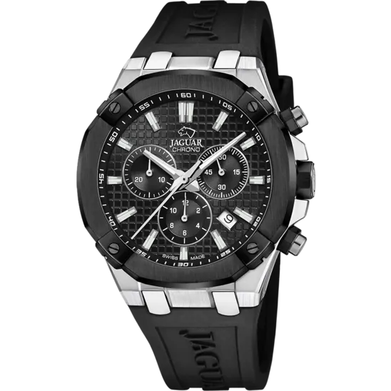 Reloj Suizo Jaguar Diplomatic Para Hombre, Color Negro J1020/2