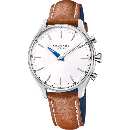 Reloj Kronaby S0658/1 Plateado Correa De Cuero, Mujer