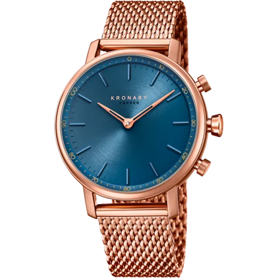 Reloj Kronaby S0668/1 Azul Brazalete De Acero Inoxidable, Mujer