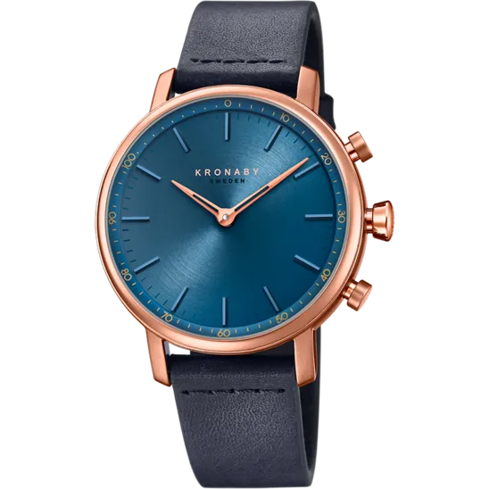 Reloj Kronaby S0669/1 Azul Correa De Cuero, Mujer