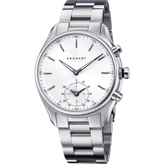 Reloj Kronaby S0715/1 Plateado Brazalete De Acero Inoxidable, Hombre