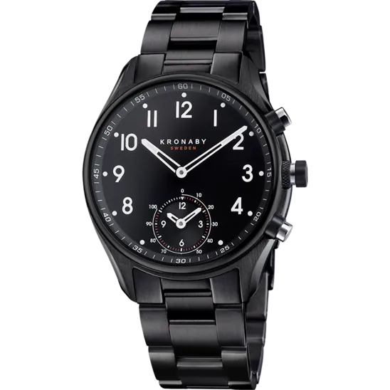 Reloj Kronaby S0731/1 Negro Brazalete De Acero Inoxidable, Hombre