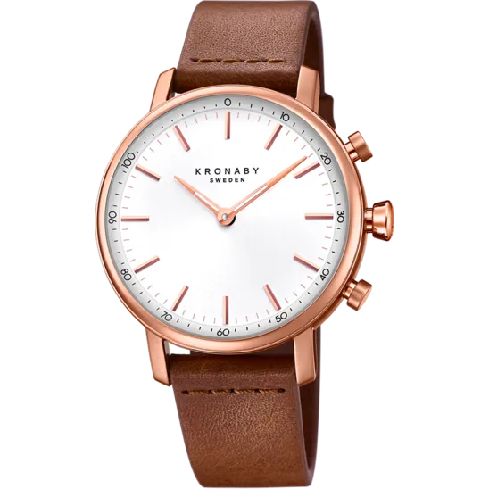 Reloj Kronaby S1401/1 Blanco Correa De Cuero, Mujer