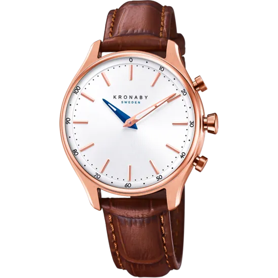 Reloj Kronaby S2748/1 Plateado Correa De Cuero, Mujer