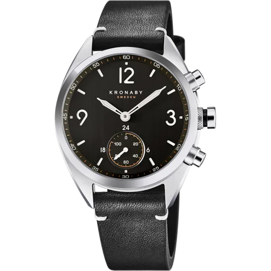 Reloj Kronaby S3114/1 Negro Correa De Cuero, Hombre