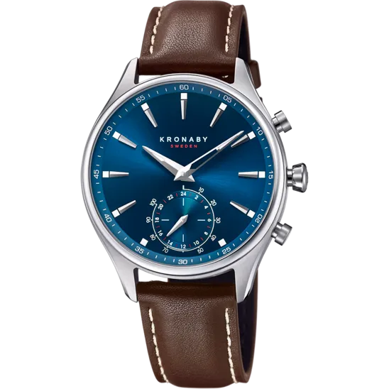 Reloj Kronaby S3120/1 Negro Correa De Cuero, Hombre