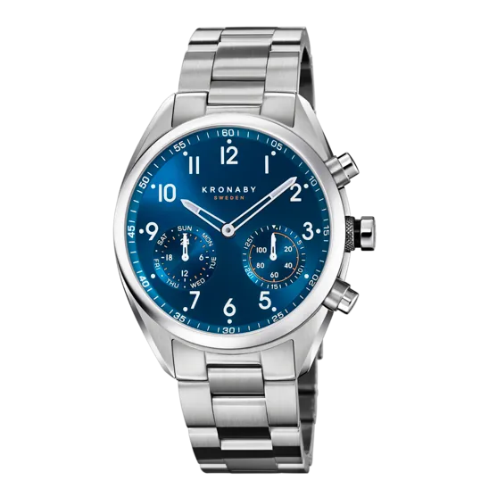 Reloj Kronaby S3762/1 Azul Brazalete De Acero Inoxidable, Hombre