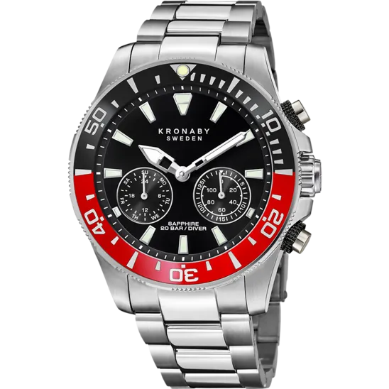 Reloj Kronaby Diver S3778/3 Negro Brazalete De Acero, Hombre