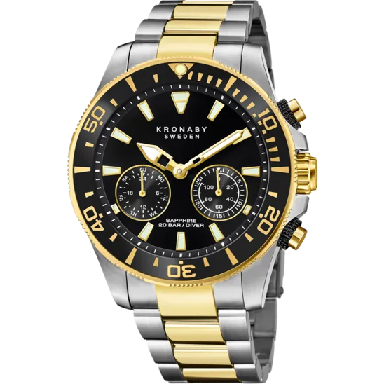 Reloj Kronaby Diver S3779/2 Negro Brazalete De Acero, Hombre