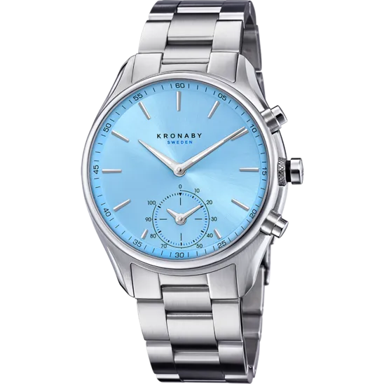 Reloj Kronaby Sekel S3780/2 Azul Brazalete De Acero Inoxidable, Hombre
