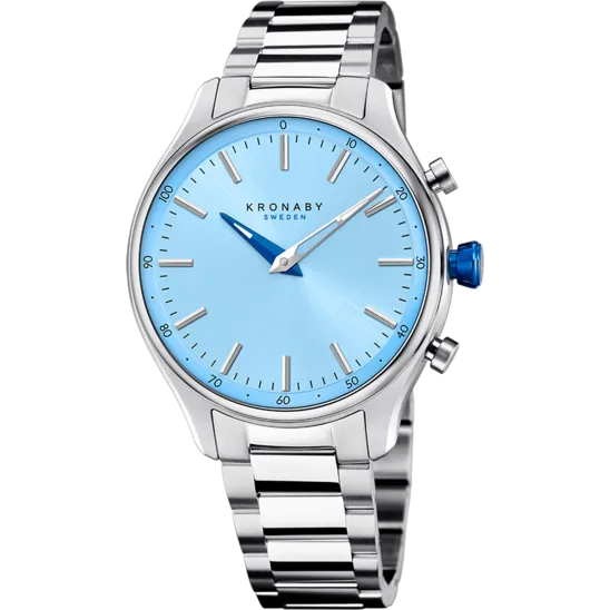 Reloj Kronaby Sekel S3782/3 Azul Brazalete De Acero Inoxidable, Hombre