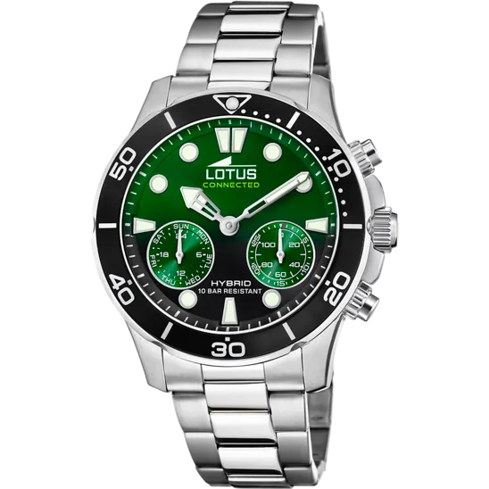 Reloj De Hombre Lotus Connected Con Esfera Verde 18800/6