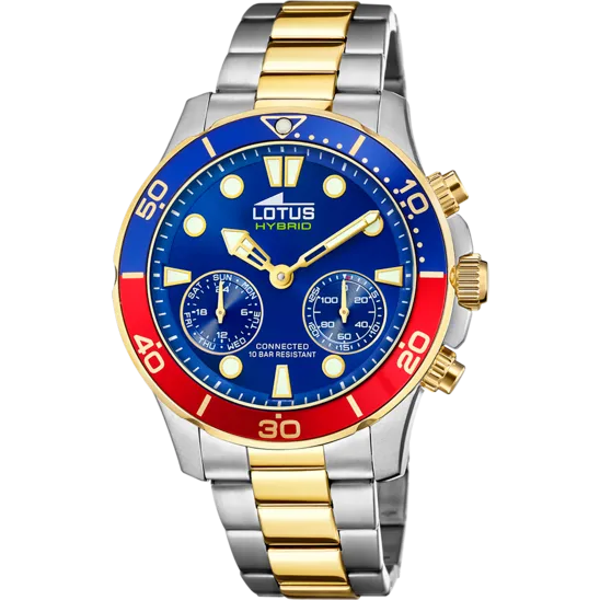 Reloj De Hombre Lotus Connected Con Esfera Azul 18801/3