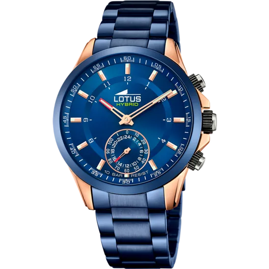 Reloj De Hombre Lotus Connected Con Esfera Azul 18809/1