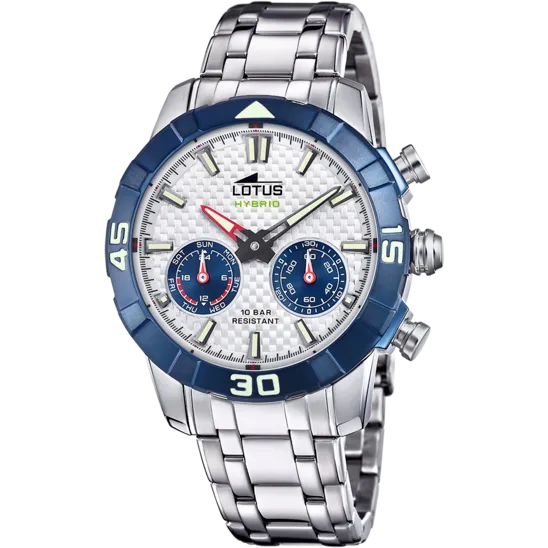 Reloj De Hombre Lotus Connected Con Esfera Plateada 18810/1