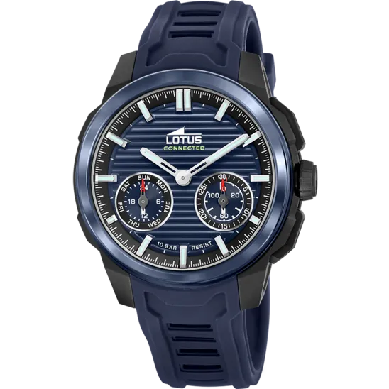 Reloj Lotus Connected 19092/2 Azul Correa De Silicona, Hombre