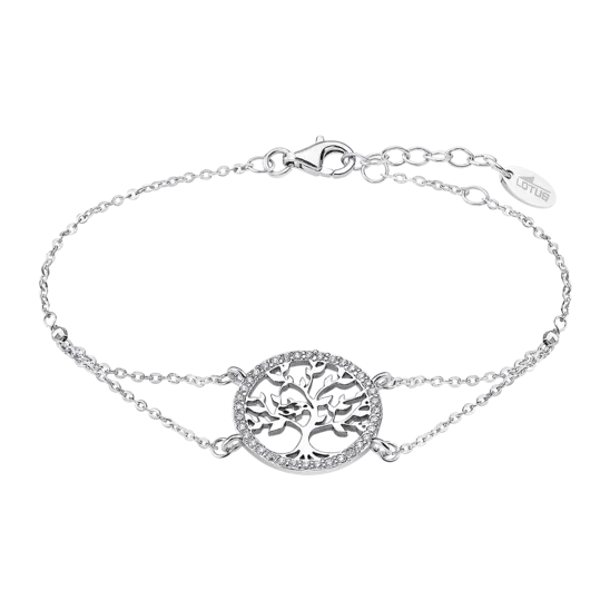 Pulsera Arbol Vida Lotus Silver Lp1746-2/1 Plata, Mujer