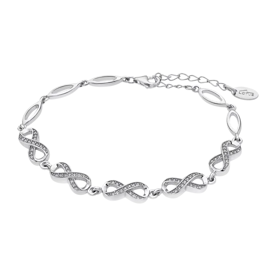 Pulsera Infinito Lotus Silver Lp1871-2/1 Plata, Mujer
