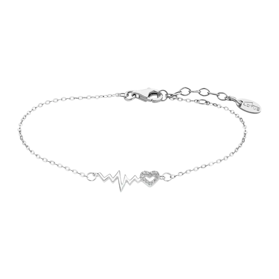 Pulsera Corazones Lotus Silver Pure Essential Lp3041-2/1 Plata, Mujer