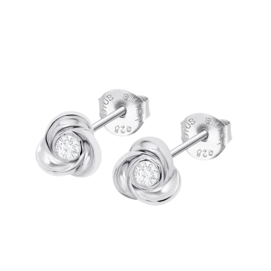 Pendientes Flor Lotus Silver Pure Essential Lp3059-4/1 Plata, Mujer