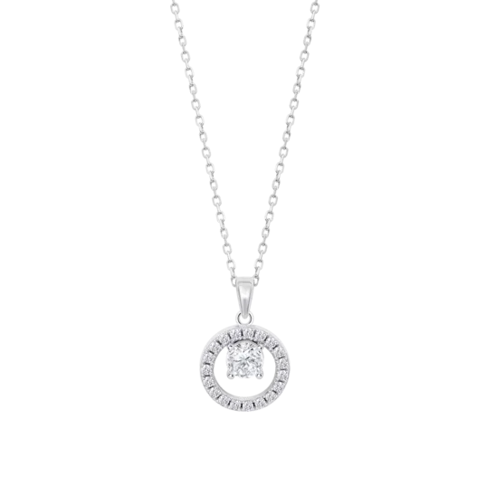 Collar Flor Lotus Silver Lp3080-1/1 Plata, Mujer