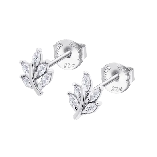 Pendientes Hoja Lotus Silver Pure Essential Lp3086-4/1 Plata, Mujer