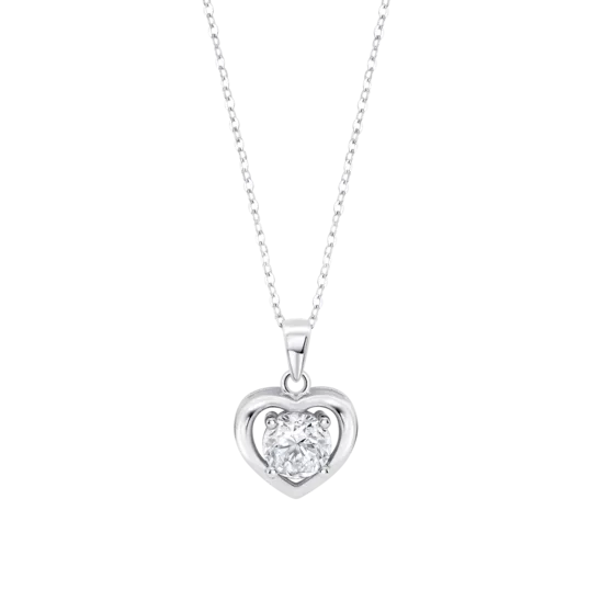 Collar Corazón Lotus Silver Lp3092-1/1 Plata, Mujer