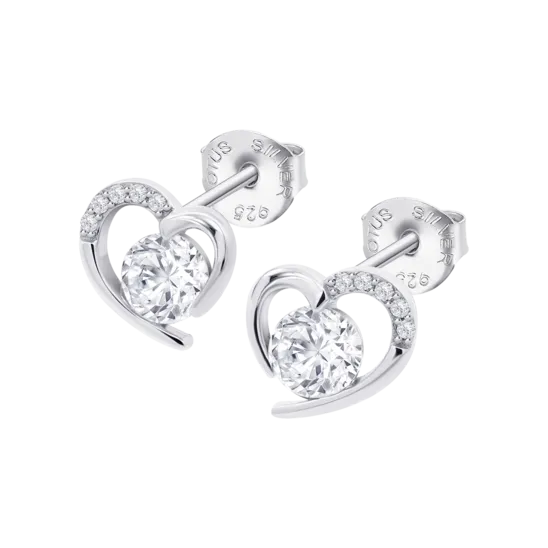 Pendientes Corazón Lotus Silver Lp3106-4/1 Plata, Mujer