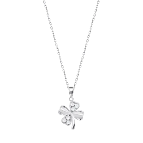 Collar Trébol Lotus Silver Lp3108-1/1 Plata, Mujer